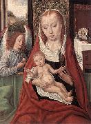 Master of the Saint Ursula Legend Virgin and Child with an Angel painting